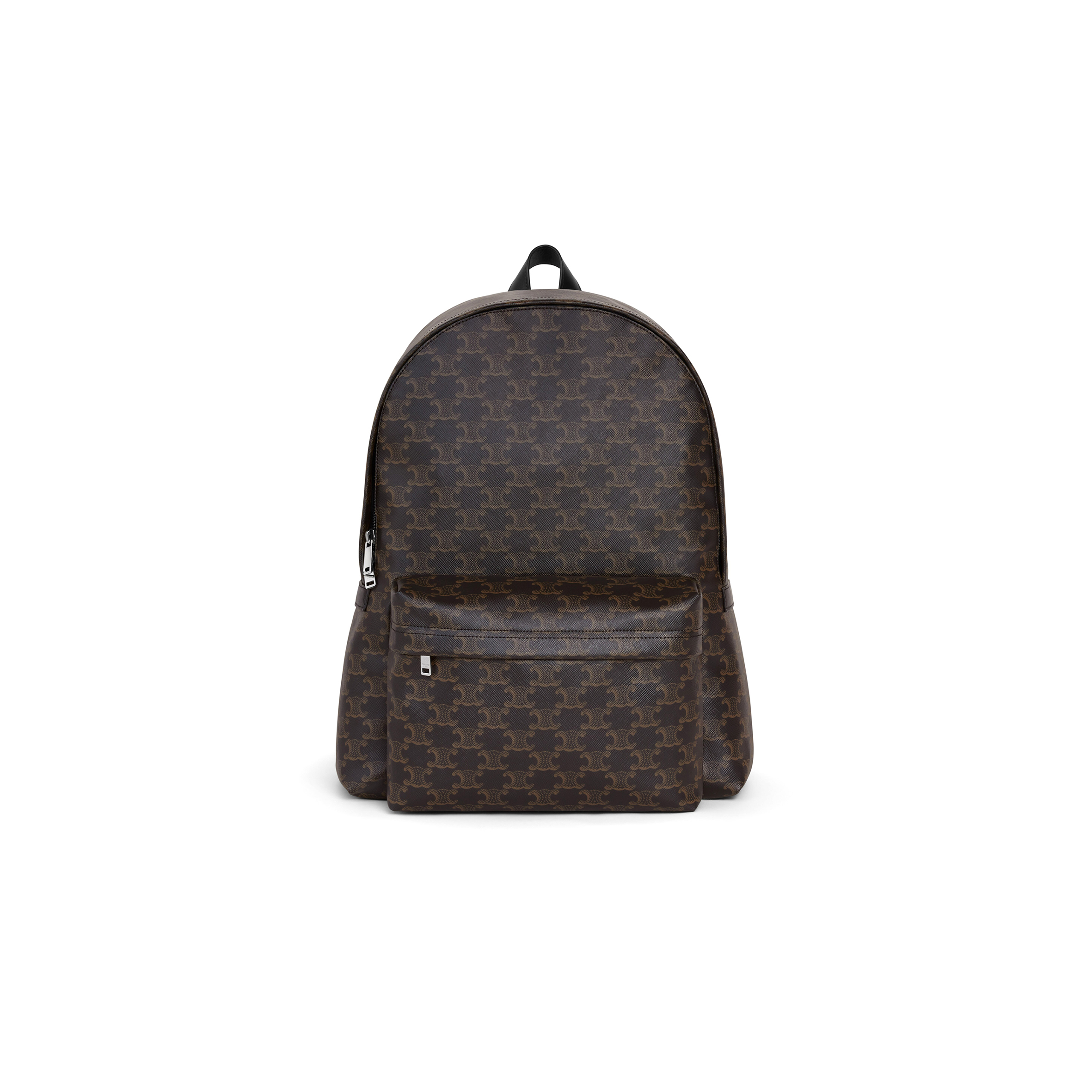 CELINE MEDIUM BACKPACK IN TRIOMPHE CANVAS AND CALFSKIN 188382BOV.38SI (38*33.5*13cm)